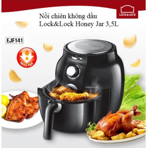 Nồi Chiên Không Dầu Lock&amp;Lock Honey Jar EJF141BLK (3.5L) - Đen