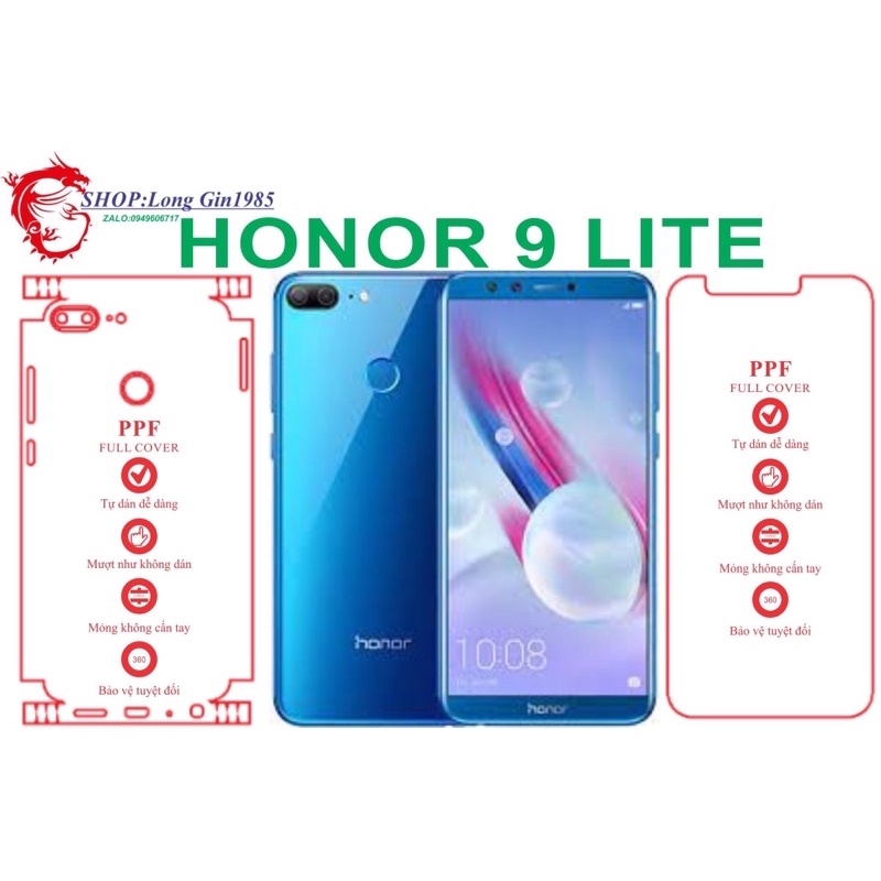 Honor 9 Lite miếng dán trong Ppf nhập mặt trước mặt sau chống va đập chống trầy xước tốt