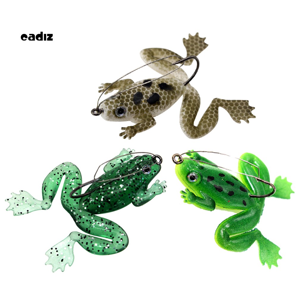 Set 3 Mồi Giả Nhử Cá Hình Ếch 6cm Bằng Nhựa Sống Động