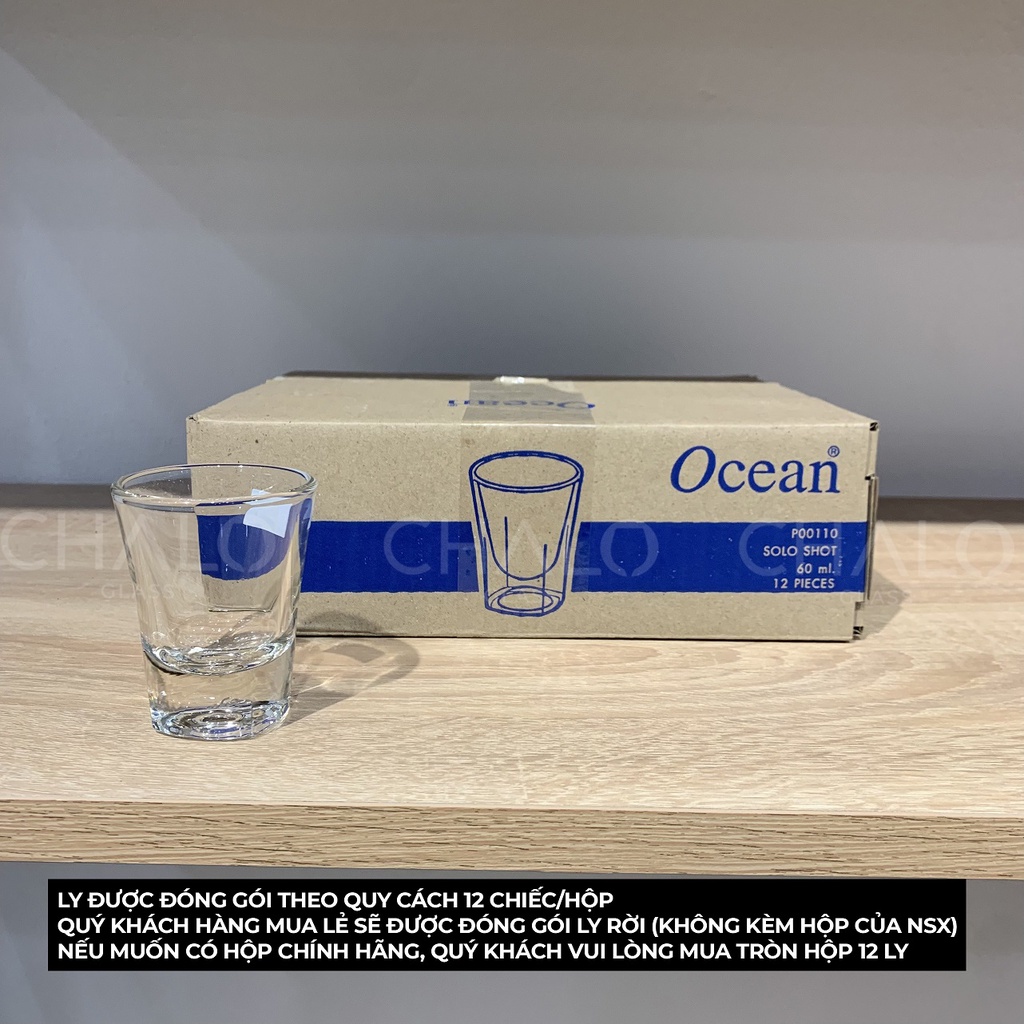 Chén rượu shot thủy tinh Ocean Plaza & Solo Shot 55ml ~ 60ml - P0110 - P0210