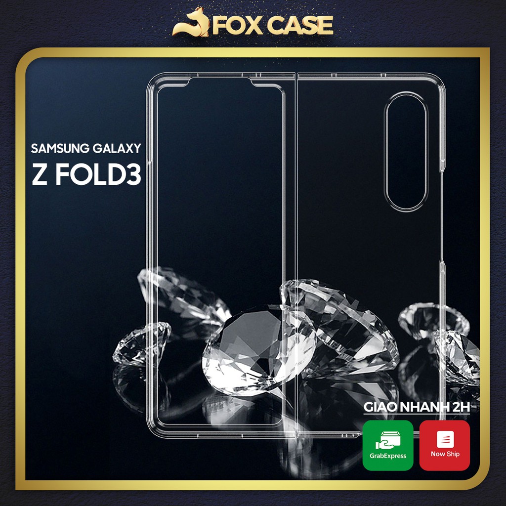 Ốp lưng Samsung Z Fold3, Z Fold 3 trong suốt, nhám mờ, chất liệu PC chống ố vàng, chống trầy xước hiệu quả - Fox Case
