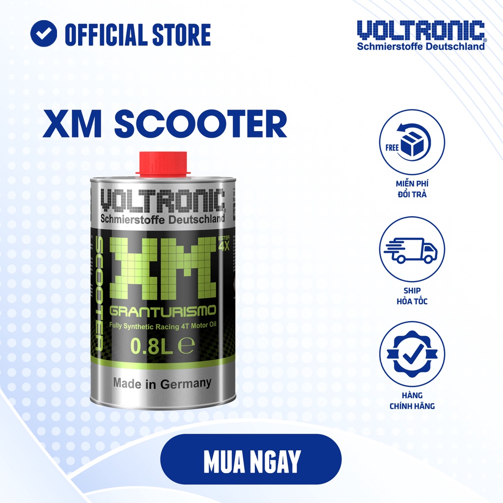 Nhớt biến thiên cao cấp tay ga nhập khẩu đức VOLTRONIC xm scooter granturismo 4t 800ml