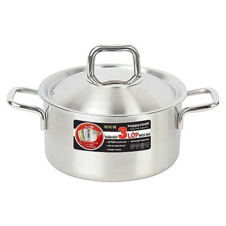 Nồi inox 3 lớp cao cấp HappyCook Alvar 16cm 20cm 24cm N16-ALV N20-ALV N24-ALV