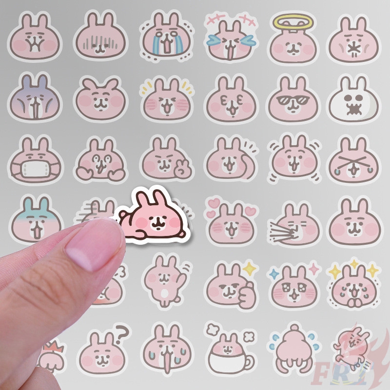 ❉ Piske &amp; Usagi - Kanahei Stickers A ❉ 40Pcs/Set DIY Decals Stickers for Album Diary Laptop Scrapbooks Skateboard