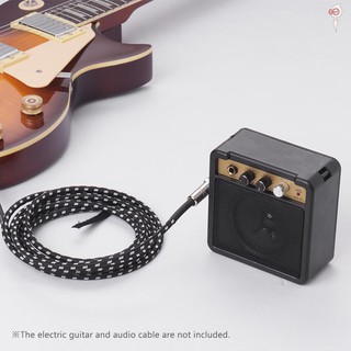 X&S Mini Guitar Amplifier Amp Speaker 5W with 6.35mm Input 1/4 Inch Headphone Output Supports Volume Tone Adjustment Overdrive