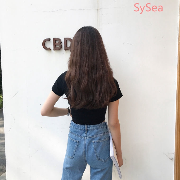 Áo croptop tay ngắn thiết kế quyến rũ hợp thời trang cho nữ