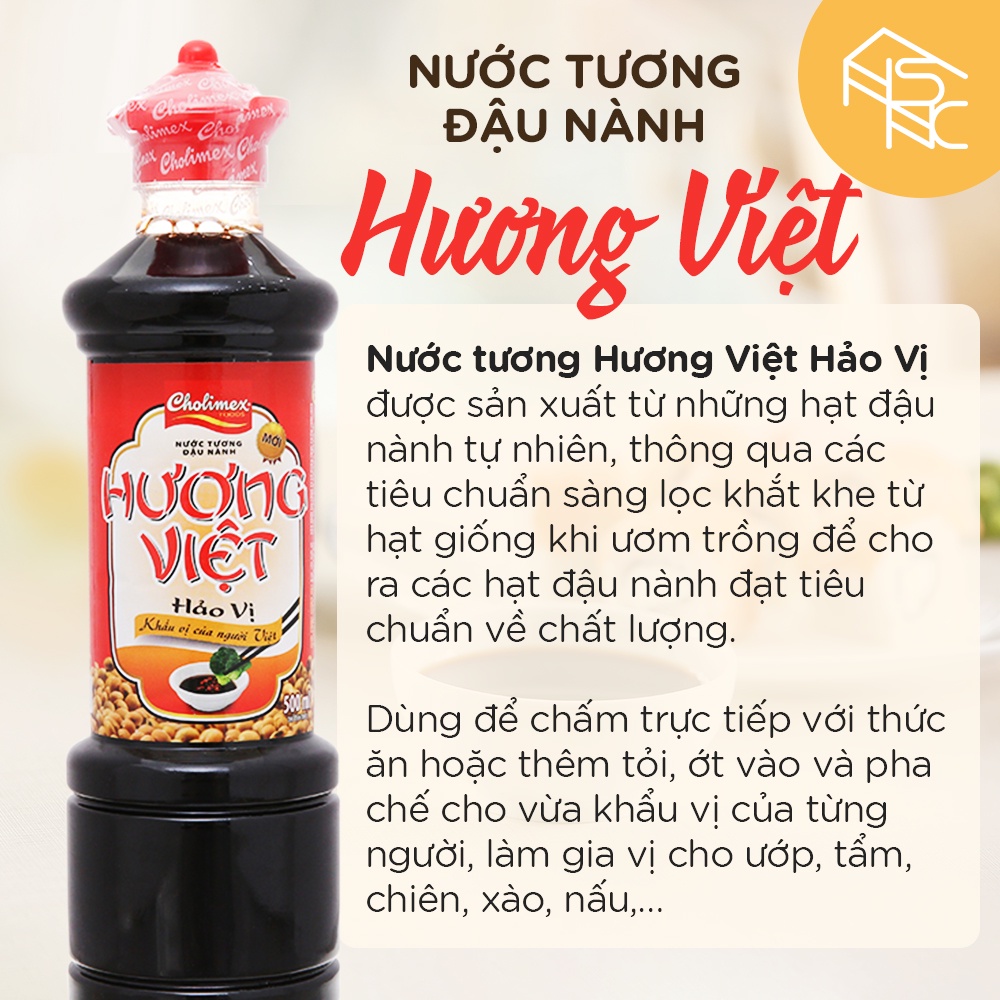 Nước tương Hương Việt Hảo Vị Cholimex 500ml