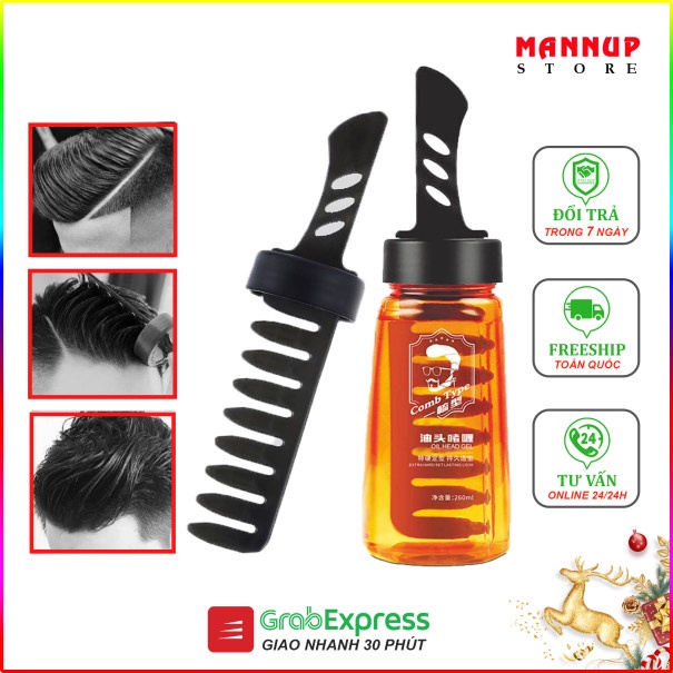 Gel vuốt tóc có lược chải tạo nếp cao cấp. 3 màu lựa chọn