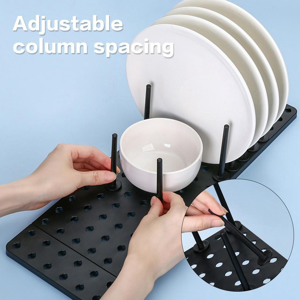 Khay đựng chén dĩa JUJIAJIA chia ngăn tiện dụng cho nhà bếp