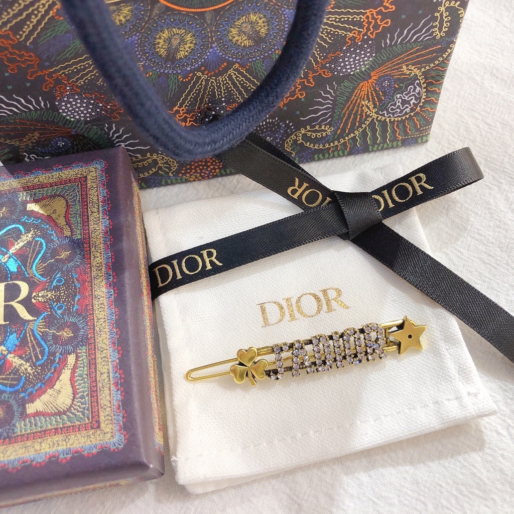 Kẹp Tóc Dior Đính Kim Cương Giả Phong Cách Retro Cho Nữ