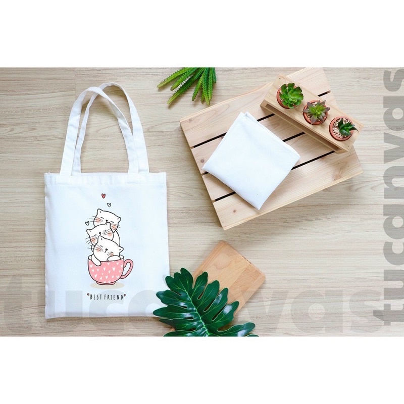 túi tote vải canvas thời trang phong cách ulzzang, túi đi học đi chơi du lịch tiện lợi