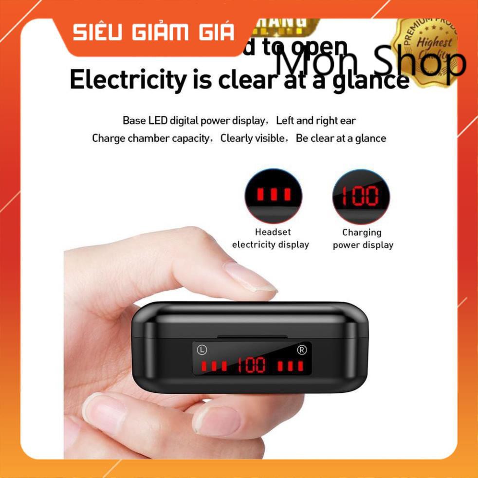 Tai Nghe Bluetooth TWS 5.0 Truewireless 9D màn hình led Micro kháng nước tặng kèm hộp sạc mã M8 MON SHOP SHOP