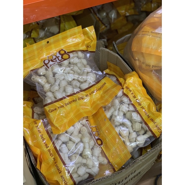 🇹🇭 Xương Gặm Da Bò Loại 1 Cho Chó PET8 Rawhide Dog Chews Nhiều Mẫu Gói Lớn