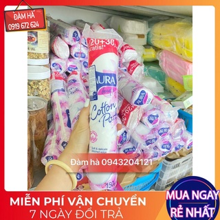 Bông tẩy trang Aura 150 miếng mềm mịn