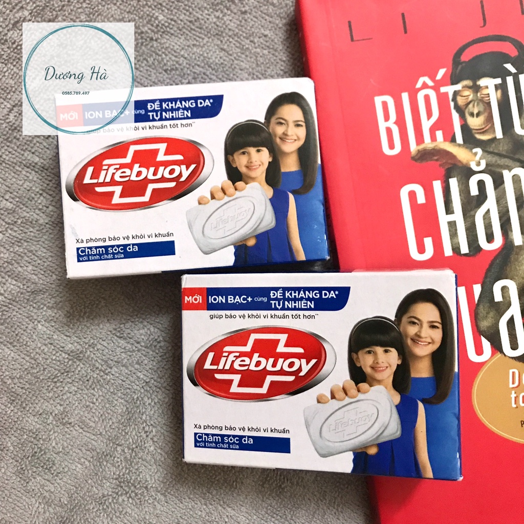 Bánh xà bông tắm Lifebuoy 90g xanh dương chăm sóc da