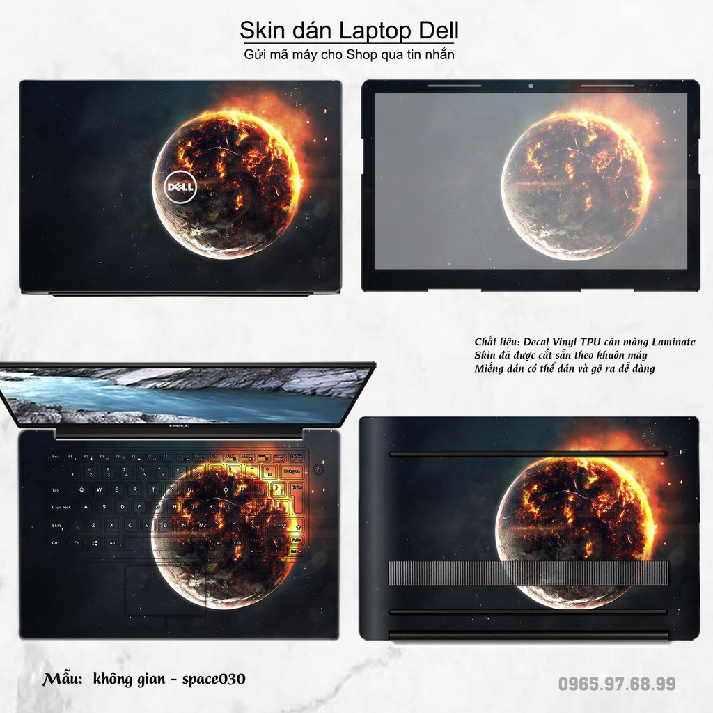 Skin dán Laptop Dell in hình không gian nhiều mẫu 5 (inbox mã máy cho Shop)