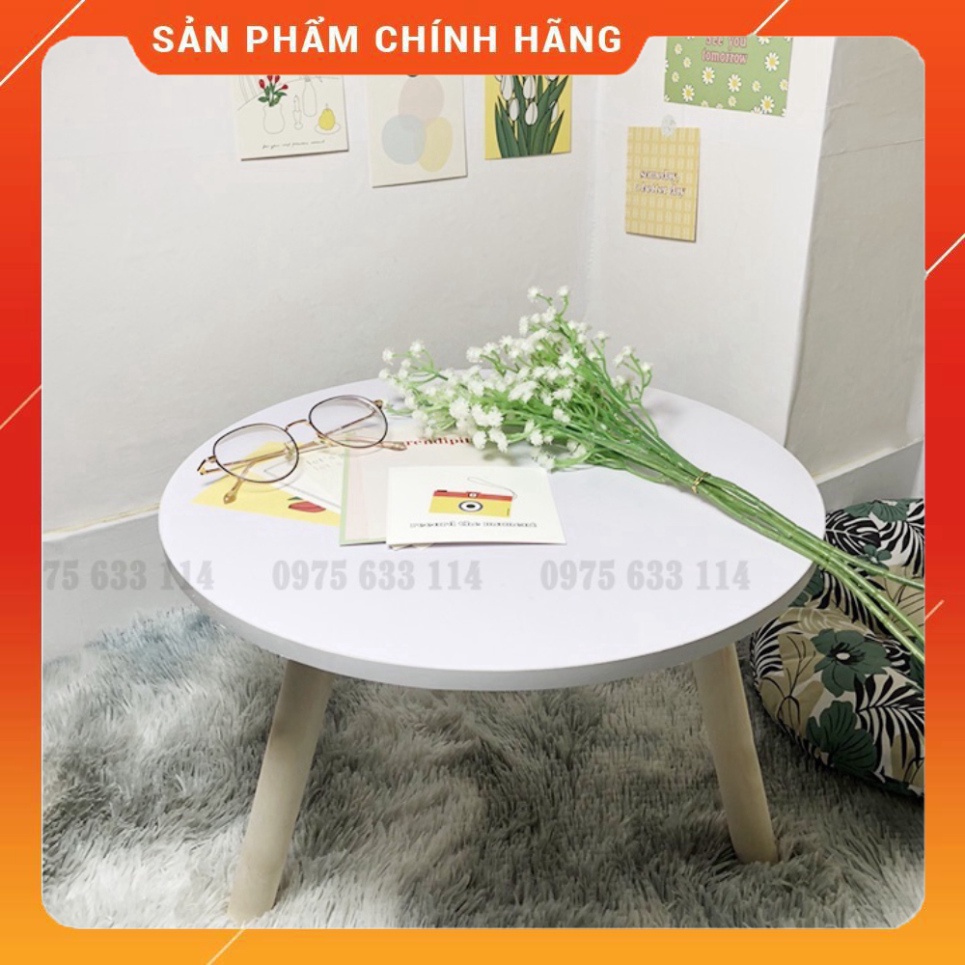Bàn tròn ngồi bệt 💙FREESHIP💙 Bàn trà bệt mini phong cách hiện đại, decor siêu xinh