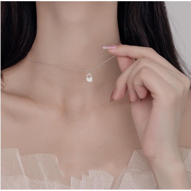Vòng cổ Mặt Trái Tim Đính Đá Zircon Thời Trang Cho Nữ