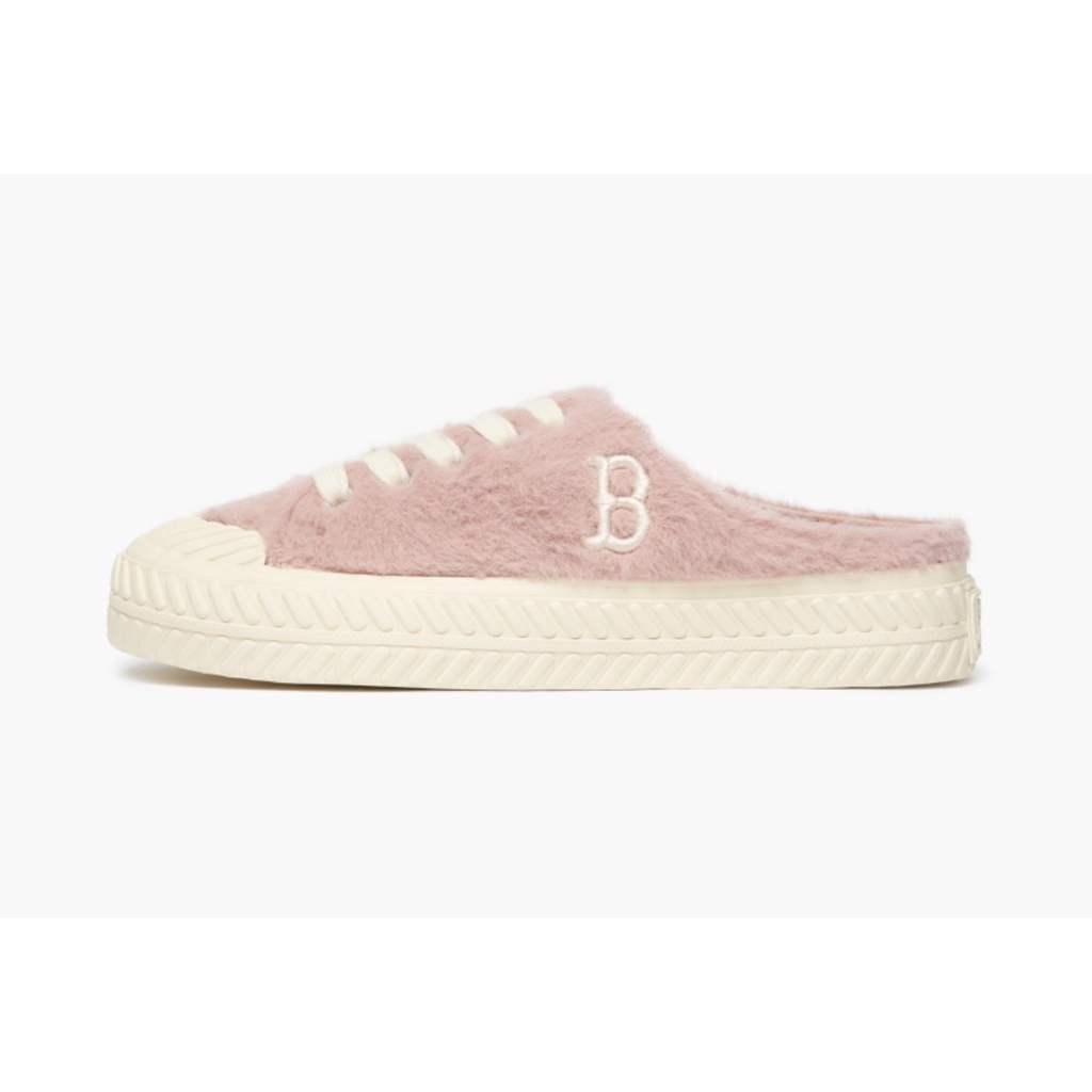 Giày MLB mule lông hồng