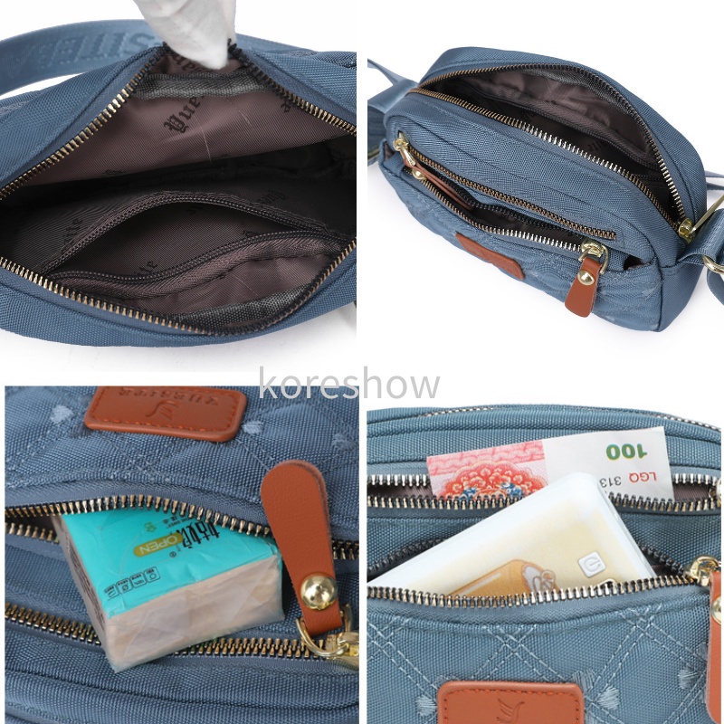 Túi Đeo Chéo Vai Murah Bằng Nylon Chống Nước Phong Cách Hàn Quốc Beg Silang Perempuan Cho Nữ