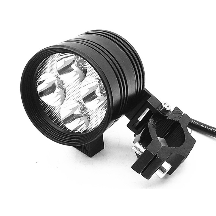 Đèn trợ sáng xe máy 4 Led siêu sáng 3 chế độ điện áp 12V-85V, đèn trợ sáng xe đạp điện đèn led