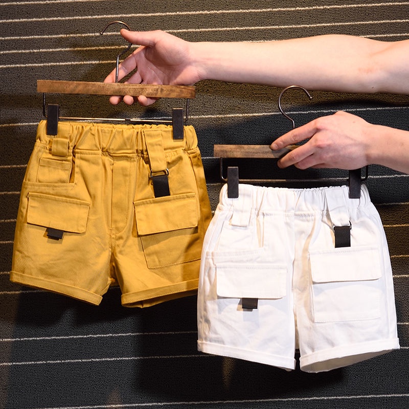 Quần Short Cotton Mỏng Ống Rộng In Chữ Phong Cách Phương Tây Thời Trang Cho Bé Trai
