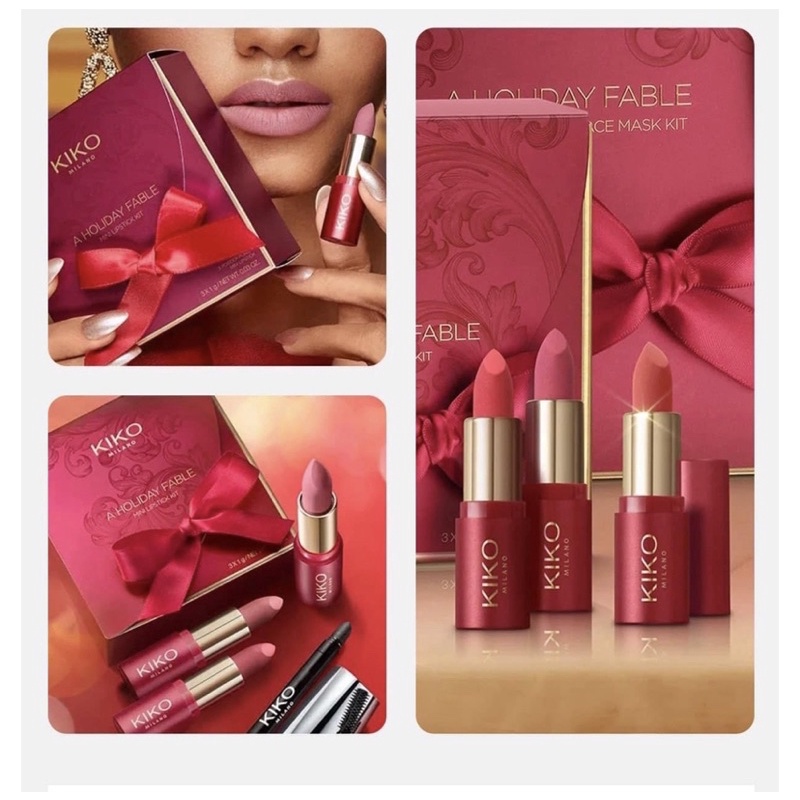 Set 3 thỏi son Kiko ( vỏ giáng sinh )