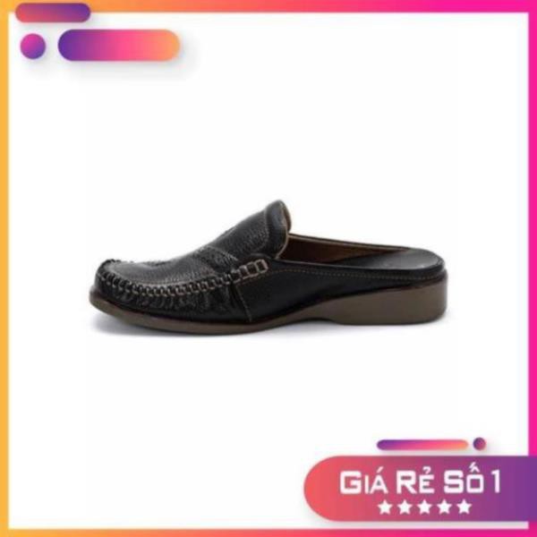 [Sale 3/3] [Mã MSGMV1 hoàn 15% xu, tối đa 100K] Giày sabo nam Huy Hoàng da bò màu đen-HP7127 Sale 11 -op1 ' :