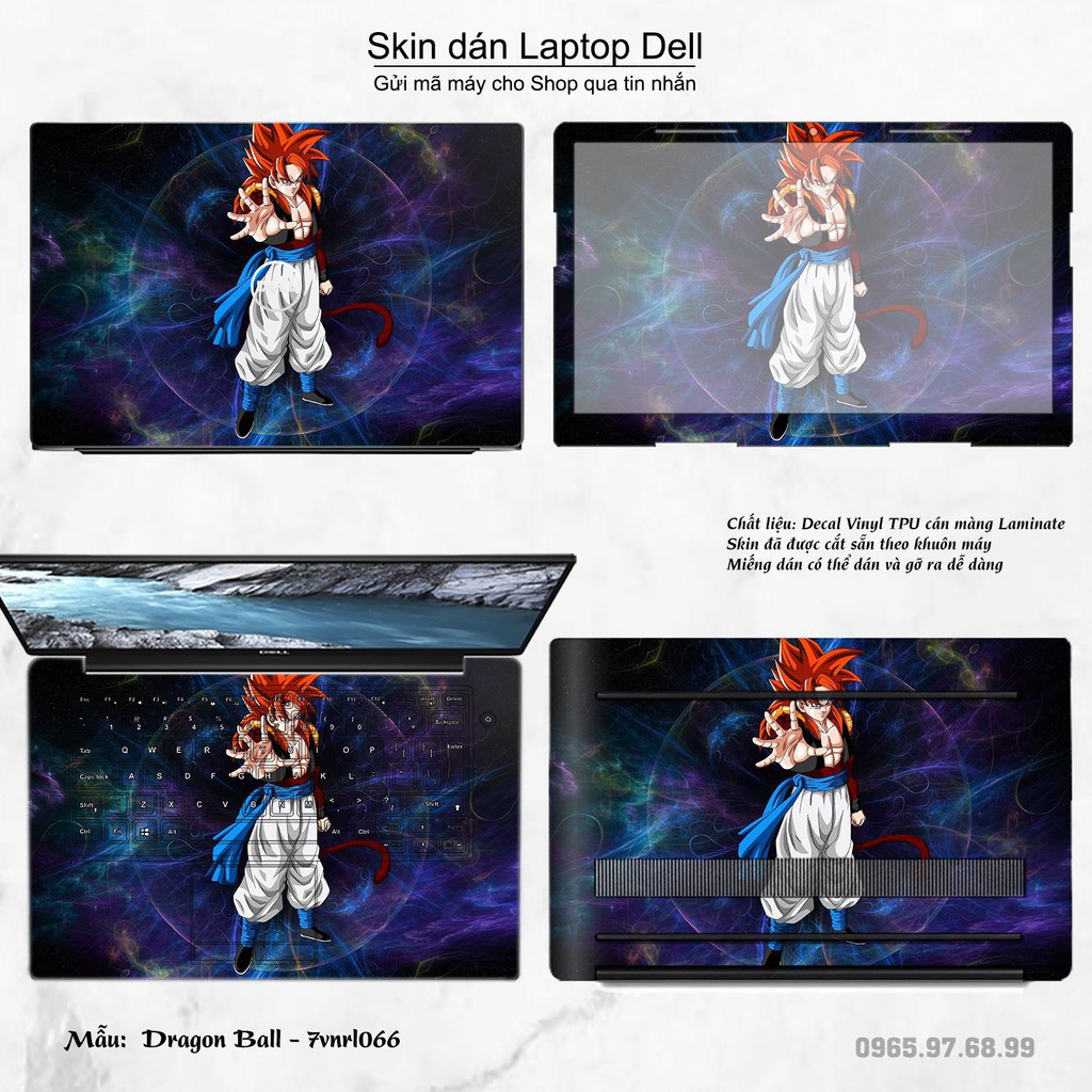 Skin dán Laptop Dell in hình Dragon Ball (inbox mã máy cho Shop)