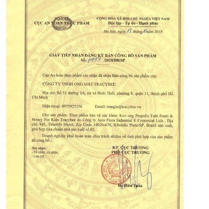 Keo Ong Xịt Giảm Viêm Họng Vị Trái Cây Cho Bé Từ 1 Tuổi Propolis Tutti Frutti & Honey Tracybee 30ml | BigBuy360 - bigbuy360.vn