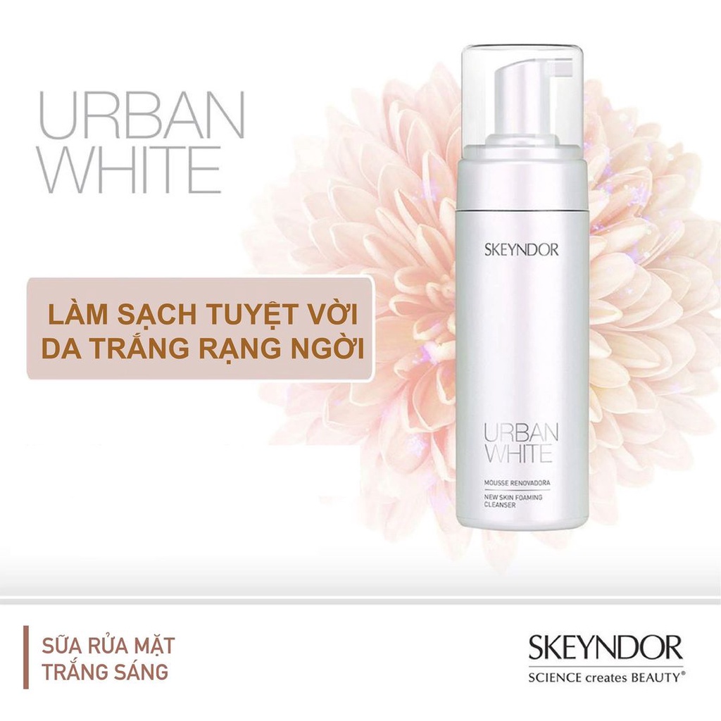 SKEYNDOR Urban White Sữa rửa mặt làm trắng da, làm mờ khuyết điểm, giảm khô da New Skin Foaming Cleanser 150ml | BigBuy360 - bigbuy360.vn