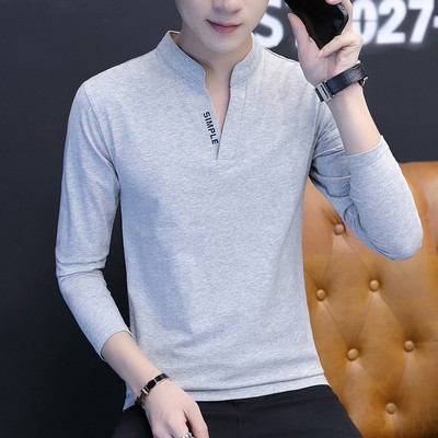 Áo thun tay dài nam cổ V - áo thun nam tay dài ATN5