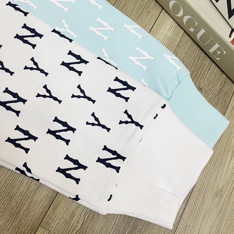 Áo Sweater nam nữ, Áo nỉ xuất dư M.L.B, Áo thun dài tay NY Monogram SW02 - Pom Store