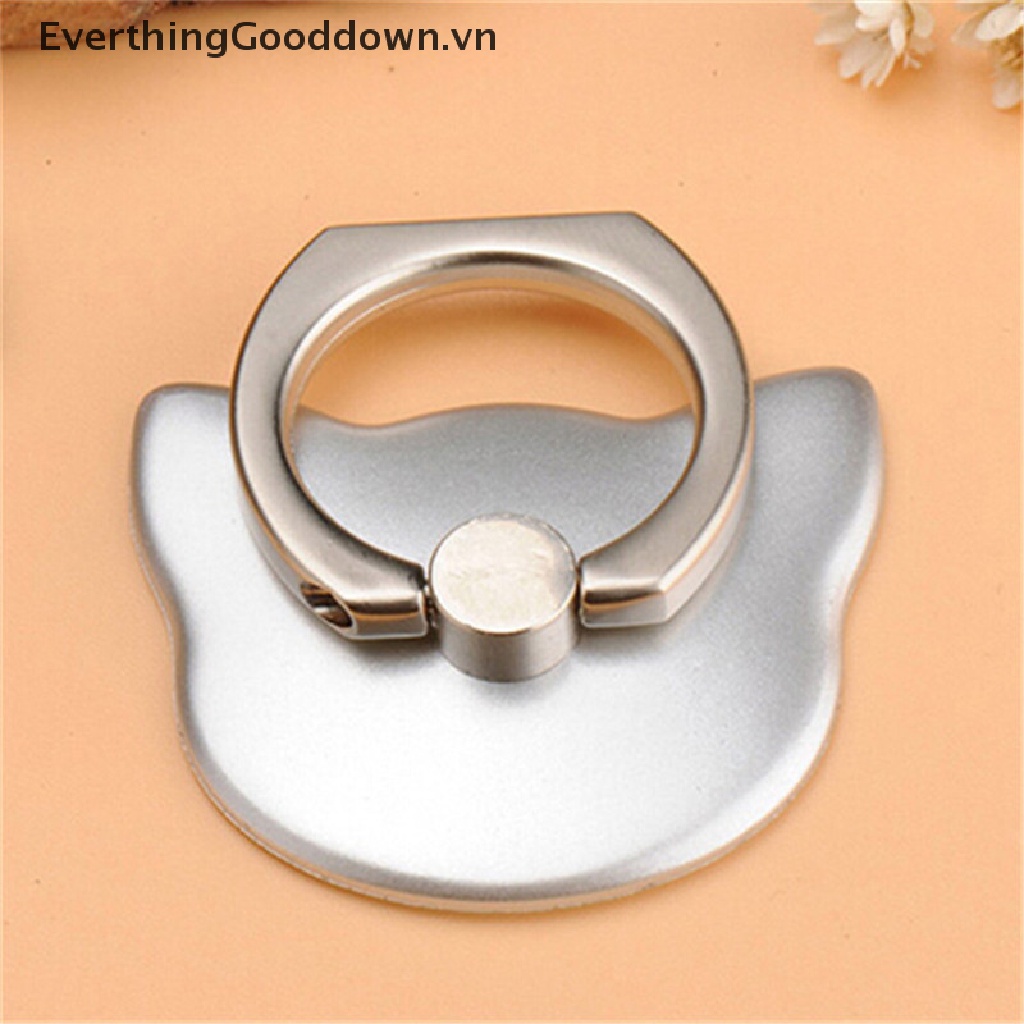 Everthinggooddown Cat Holder Động Vật 360° Giá Đỡ Điện Thoại Dạng Nhẫn Đeo Tay Tiện Lợi