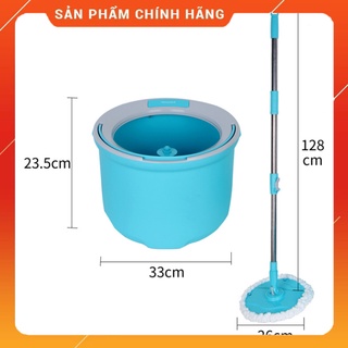 Bộ Cây Lau Nhà Xoay Tay 2 Bông Lau Lock&Lock Corner ETM494 (330 x 235 mm) Xanh Biển
