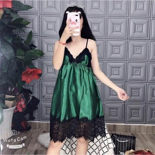 đầm phi lụa mềm phối ren size dưới 55kg