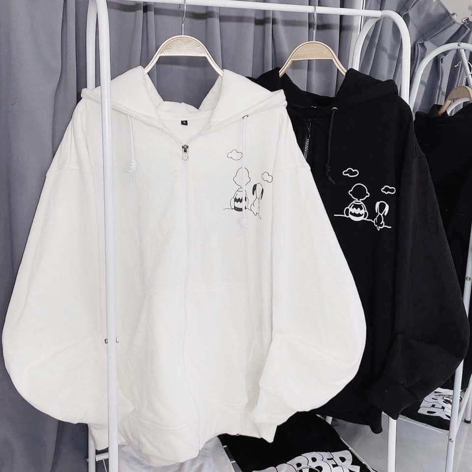 Áo Khoác Hoodie Zip Ulzzang có kéo khóa BIN (Đen, Trắng) - Ginni Hoodie | BigBuy360 - bigbuy360.vn