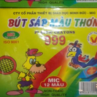 1hộp bút sáp mic 12 màu