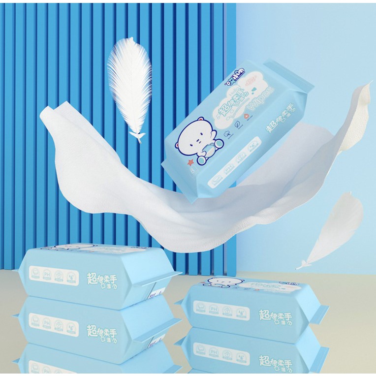 Set 8 gói khăn giấy ướt mini dễ thương bỏ túi tiện lợi gói gồm 8 miếng