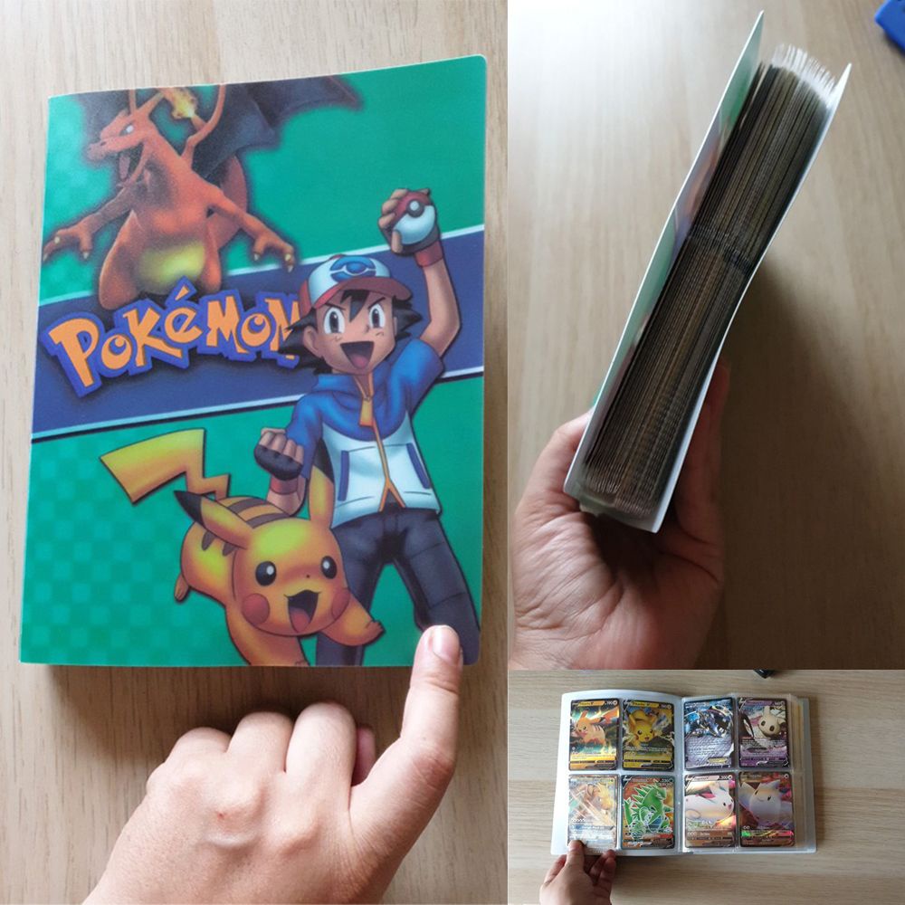 Sổ sưu tập 240 tấm thẻ bài Pokemon hai mặt bằng PVC tùy chọn họa tiết