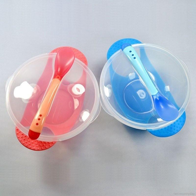 Set tô ăn kèm muỗng an toàn cho bé