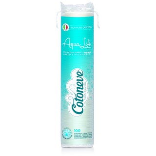 Bông tẩy trang may viền, dập nổi AQUA LIFE - COTONEVE 100 miếng