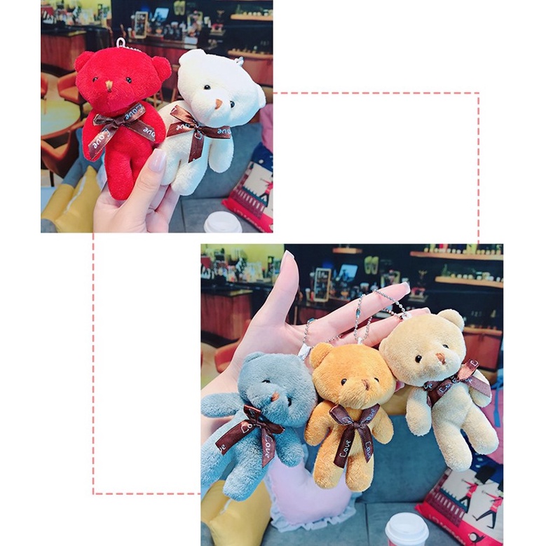 [HÀNG NHẬP KHẨU] Móc Khóa, Gấu Bông Teddy Size 40cm Cực Đáng Yêu, Chất Liệu Bông Cao Cấp
