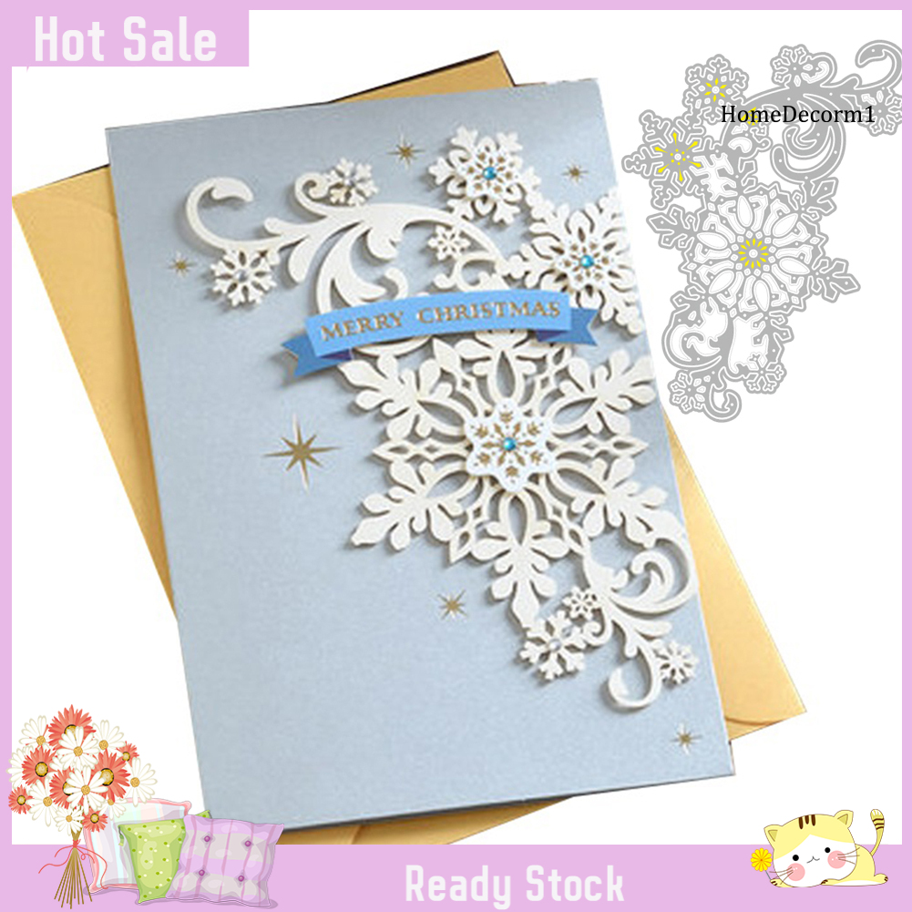 Khuôn cắt giấy bằng kim loại hình bông tuyết chuyên dùng trang trí scrapbook