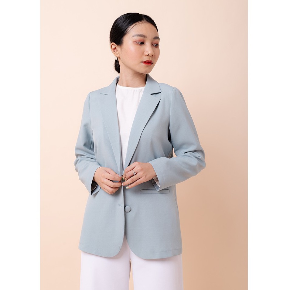 Áo vest nữ blazer KHÀN màu xanh mint tà bầu tay dài áo khoác công sở tay dài 1 lớp phong cách Hàn Quốc | BigBuy360 - bigbuy360.vn