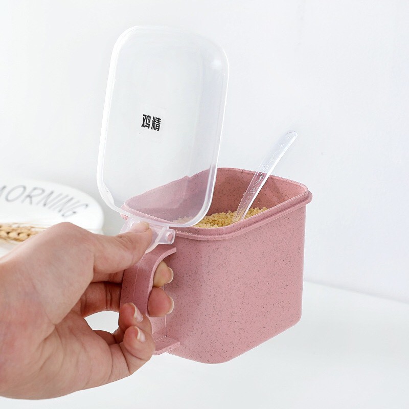 Khay 3-4 hũ/ hộp đựng gia vị bằng lúa mạch | BigBuy360 - bigbuy360.vn