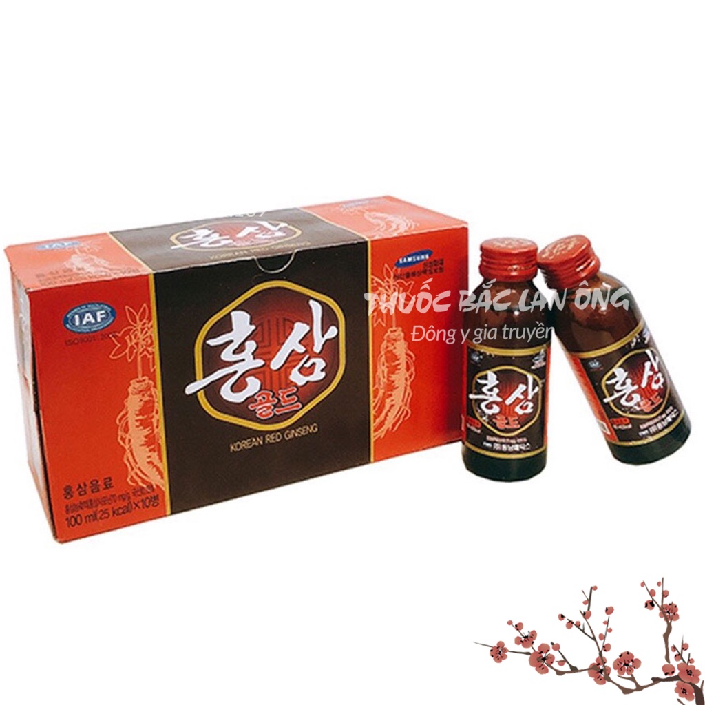 Nước hồng sâm giải khát Hàn Quốc (10 chai x 100ml) - Thuốc Bắc Lãn Ông