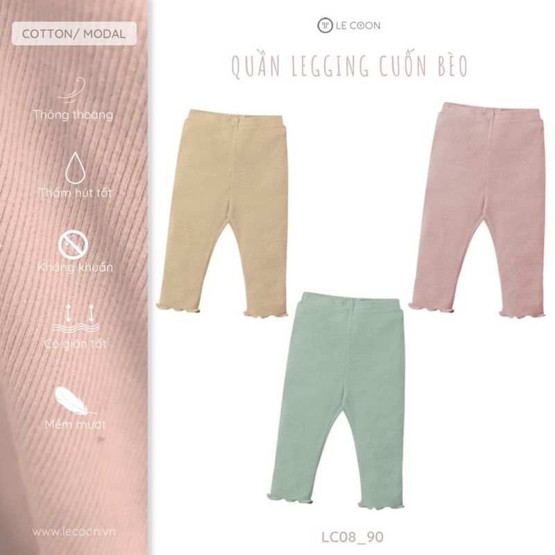 Le Coon LC0889, LC0890 Quần lẻ dài viền ống, quần legging cho bé trai bé gái