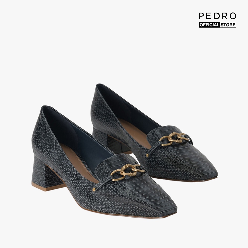 PEDRO - Giày cao gót đế vuông phối quai kim loại thời trang PW1-26220059-65