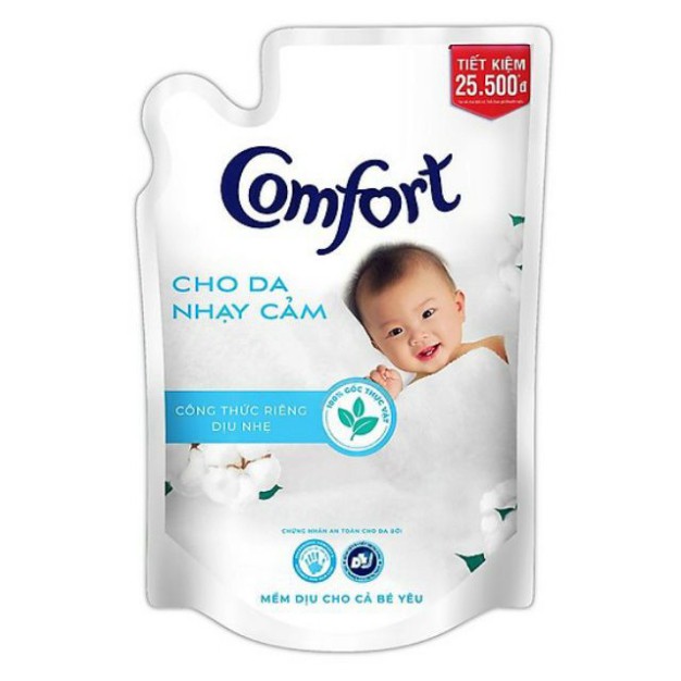 Nước xả Comfort [𝐅𝐑𝐄𝐄𝐒𝐇𝐈𝐏] đậm đặc cho da nhạy cảm túi 1.6L